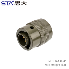 MS3116A-8-2P Straight Plug
