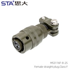 MS3116F-8-2S Straight Plug