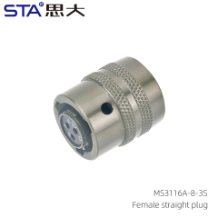 MS3116A-8-3S Straight Plug