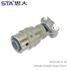 MS3116F-8-3P Straight Plug