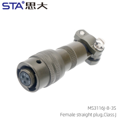 MS3116J-8-3S Straight Plug