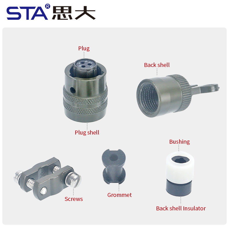 MIL-DTL-26482 8-Shell 3-Pin Plug Receptacle Circular Connector