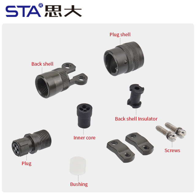MIL-DTL-26482 8-Shell 4-Pin Plug Receptacle Circular Connector