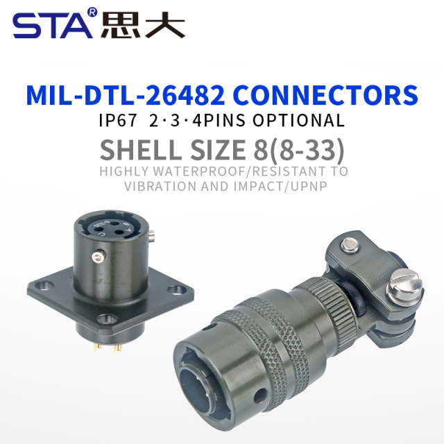 MIL-DTL-26482 8-Shell 33-Pin High-Density Circular Connector