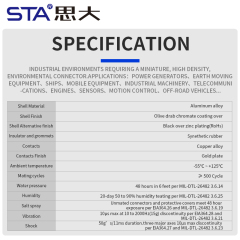 MIL-DTL-26482 8-Shell 33-Pin High-Density Circular Connector