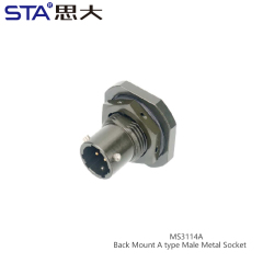MS3114A-8-2P Back Mount Male Metal Socket