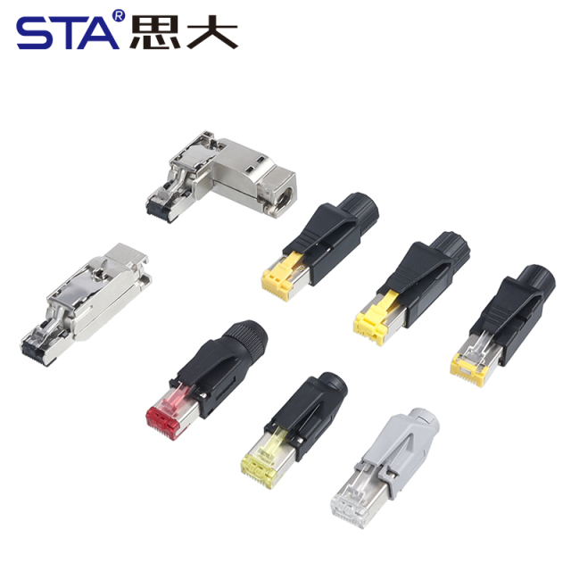 Industrial RJ45 Ethernet Connector | Crimp-free Cat6A Cat6 Plug