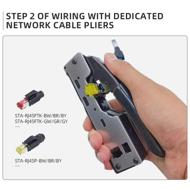 Industrial RJ45 Ethernet Connector | Crimp-free Cat6A Cat6 Plug