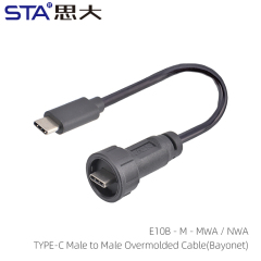 TYPE-C 3.0 Male to Male Overmolded Cable(Bayonet)