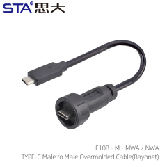 TYPE-C 3.1 Male to Male Overmolded Cable(Bayonet)
