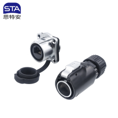 SL24 RJ45 Waterproof Connector IP68 | CAT6a Ethernet aviation plug