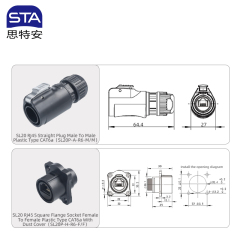 Waterproof RJ45 Connector SL20 | CAT6a CAT5e Industrial Ethernet