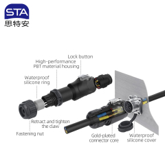SL16 USB Type-C Waterproof Connector IP68 | USB 3.1 Speed