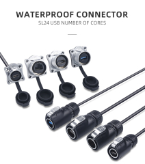 SL24 USB Aviation plug IP68 Waterproof Connector