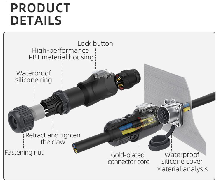 SL24 USB Aviation plug IP68 Waterproof Connector
