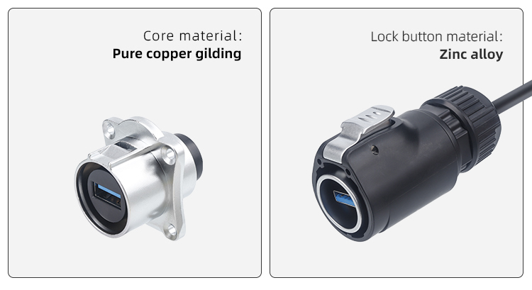 SL24 USB Aviation plug IP68 Waterproof Connector
