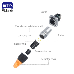 SEB RJ45 Waterproof Connector IP67 | Push-Lock CAT6A & CAT5e