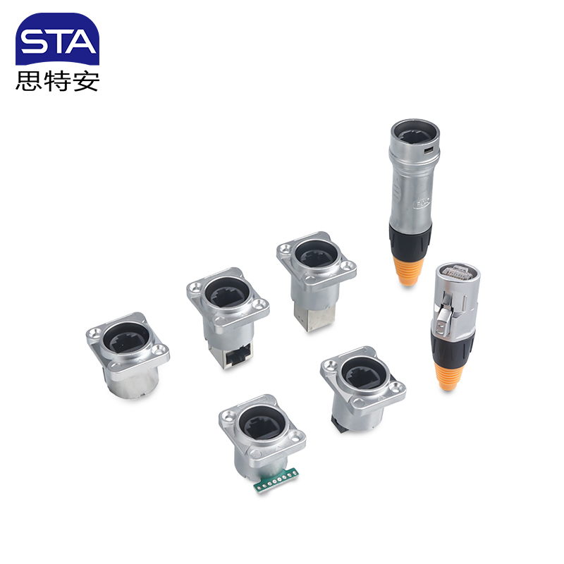 SE Series RJ45 Aviation Plug | IP65 CAT6A Industrial Connector