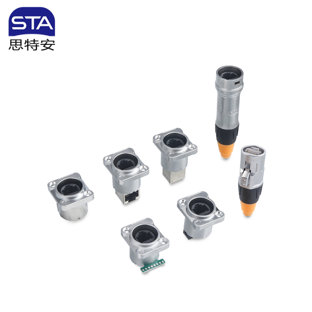 SE Series RJ45 Aviation Plug | IP65 CAT6A Industrial Connector