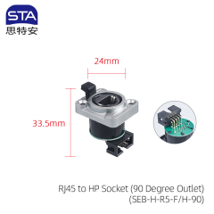 RJ45 to HP Socket (90 Degree Outlet)