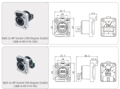 SEB RJ45 Waterproof Connector IP67 | Push-Lock CAT6A & CAT5e