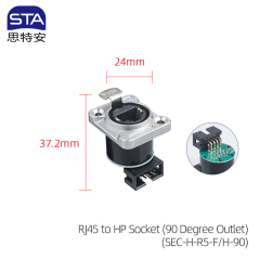 RJ45 to HP Socket (90 Degree Outlet)