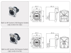 SEC RJ45 Connector IP54 | Push-Lock Industrial Ethernet