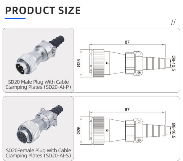 SD20 Connector: IP65 Waterproof Metal Aviation Plug & Socket