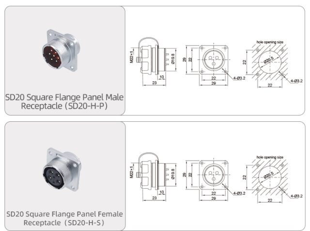 SD20 Connector: IP65 Waterproof Metal Aviation Plug & Socket