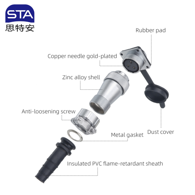 SD24 Connector: IP65 Metal Threaded Waterproof Aviation Plug & Receptacle