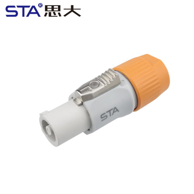 SNP Powercon Connector: 3 Pin 20A 250V Lockable Power-In/Out Plug