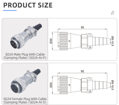 SD24 Connector: IP65 Metal Threaded Waterproof Aviation Plug & Receptacle