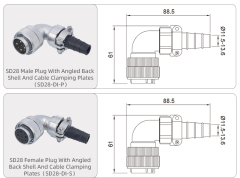 SD28 Connector: IP65 Heavy-Duty Metal Threaded Waterproof Plug & Receptacle