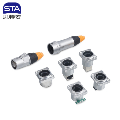 SE Series RJ45 Aviation Plug | IP65 CAT6A Industrial Connector