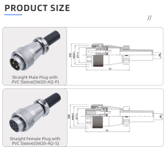 SW20 Connector: IP67 Metal Threaded Shielded Aviation Plug & Receptacle