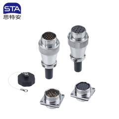 WS24 Aviation Plug Square Flange Socket Male Female Electrical Connector