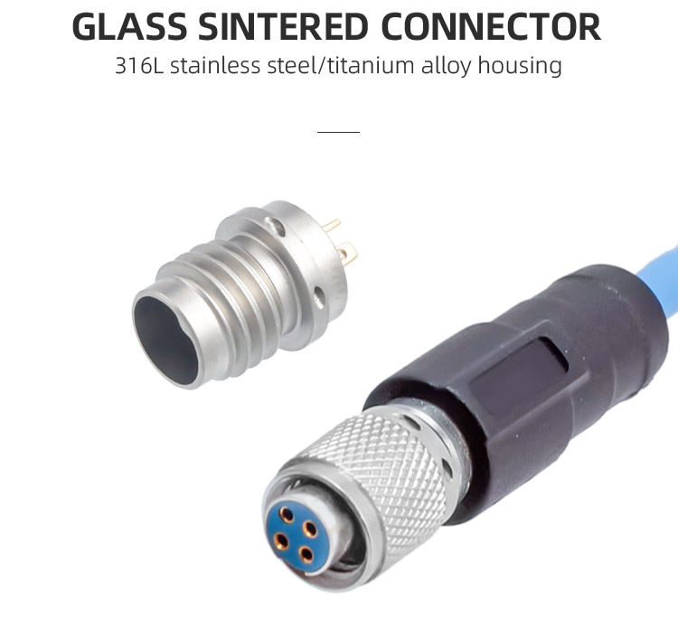 Triaxial accelerometer connector 1/4-28 UNF C4 interface