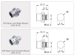 SF6 Connector: IP67 Waterproof Metal Circular Plug for BMPCC 4K/6K