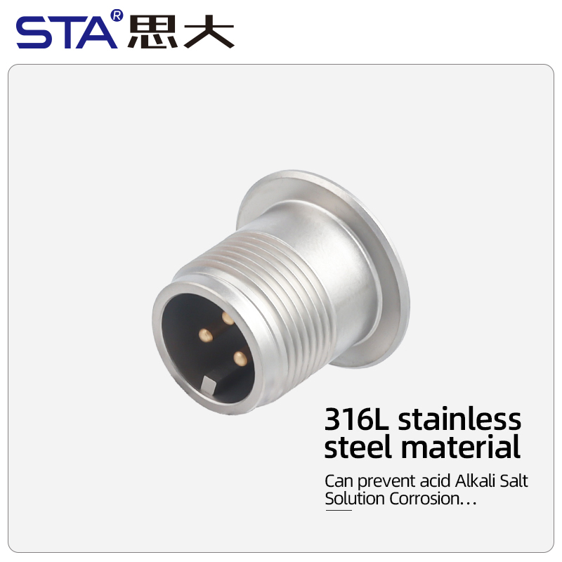 Sensor MIL-C-5015 Airtight Aviation Socket Waterproof Connector Glass Sintered 316L Stainless Steel Male Plug