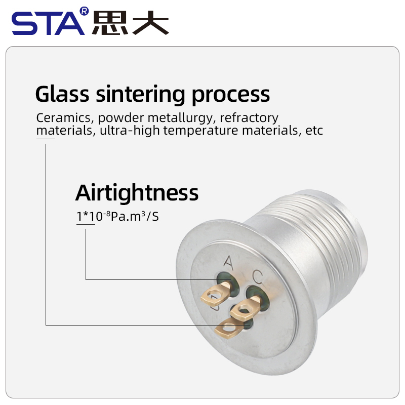 Sensor MIL-C-5015 Airtight Aviation Socket Waterproof Connector Glass Sintered 316L Stainless Steel Male Plug