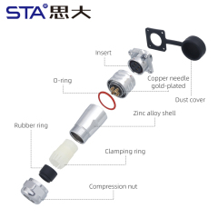 SF8 Connector: IP44 Metal 8 Pin Aviation Plug for LED & Automotive