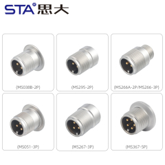 Sensor MIL-C-5015 Airtight Aviation Socket Waterproof Connector Glass Sintered 316L Stainless Steel Male Plug