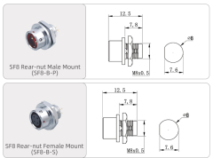 SF8 Connector: IP44 Metal 8 Pin Aviation Plug for LED & Automotive