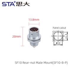 Front Mount Male Receptacle