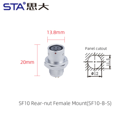 Front Mount Female Receptacle