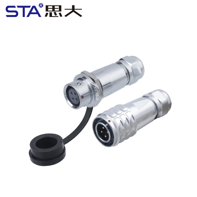 SF12 Connector: IP44 Push-Pull Self-Locking Metal Aviation Plug