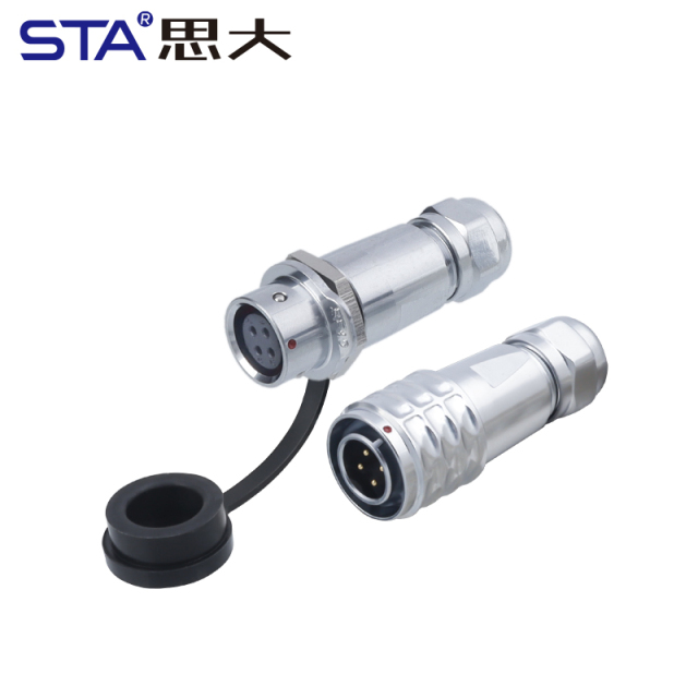 SF12 Connector: IP44 Push-Pull Self-Locking Metal Aviation Plug