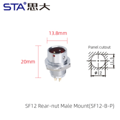 Front Mount Male Receptacle