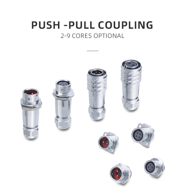 SF12 Connector: IP44 Push-Pull Self-Locking Metal Aviation Plug
