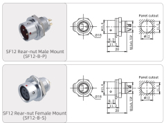 SF12 Connector: IP44 Push-Pull Self-Locking Metal Aviation Plug